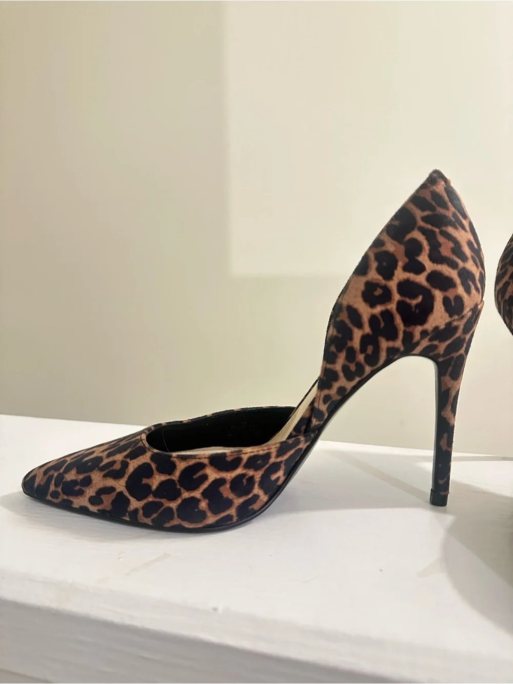 🐆 Marc Fisher Leopard Print D’Orsay Stiletto Pumps | Size 6